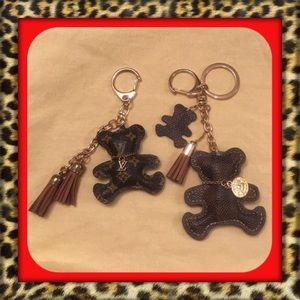 NWT. 2 Adorable Bear Purse or Key Charm Holders